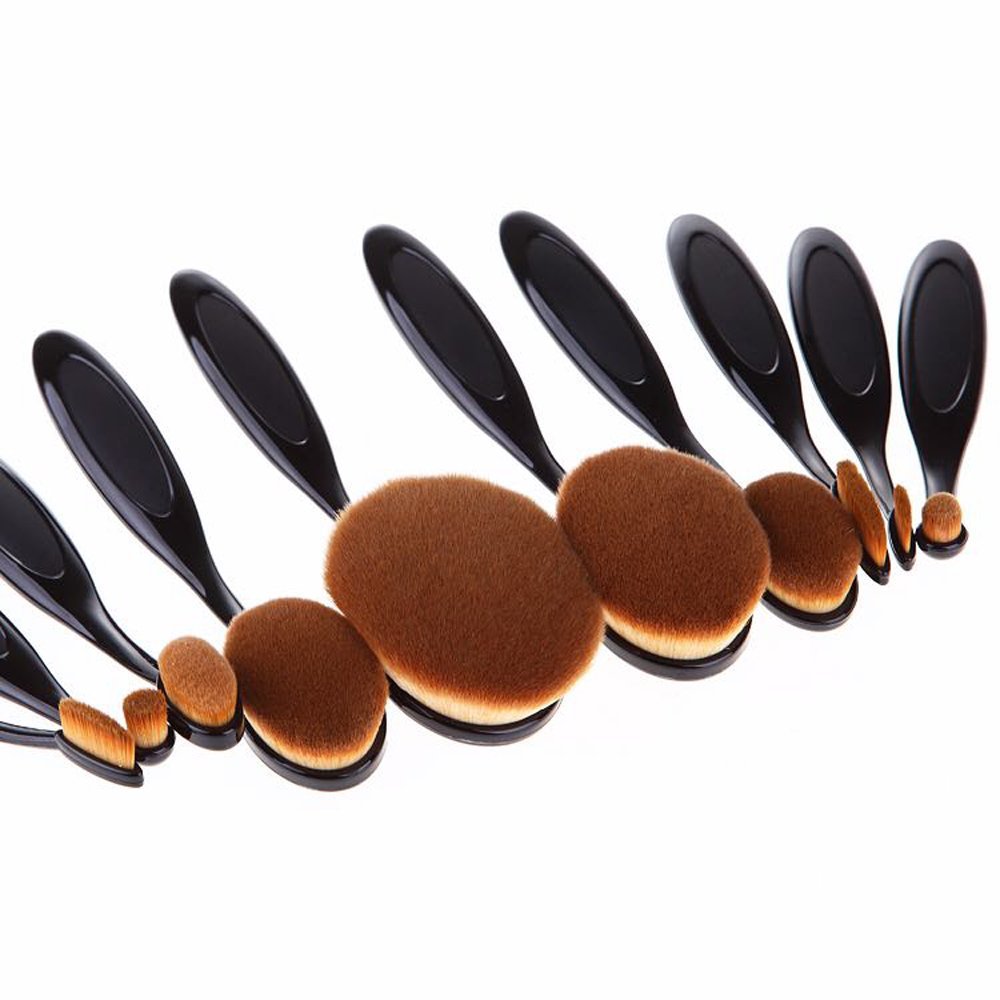 Set 10 Pensule Make-up,Black Brushes Beauty-10 bucati