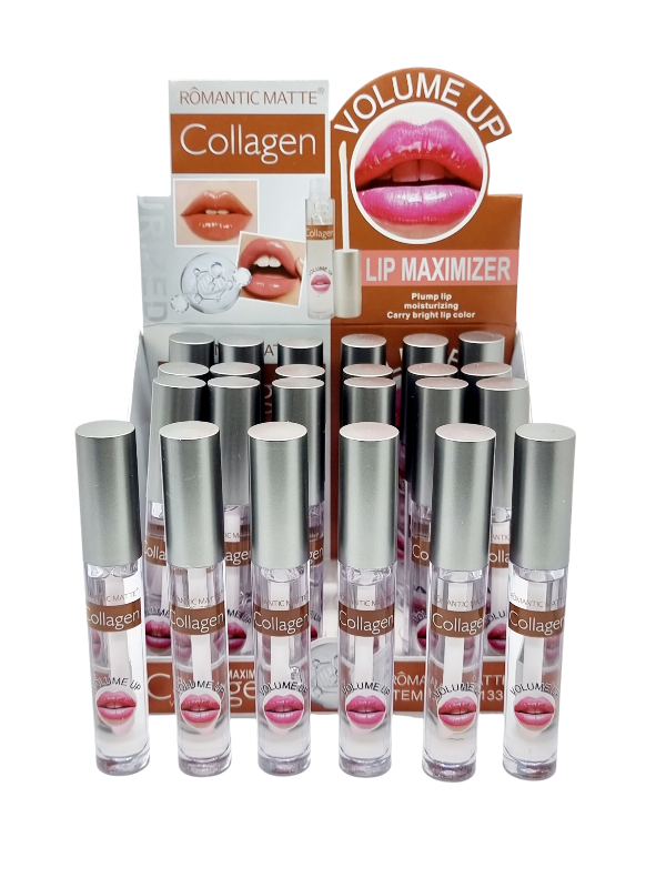 Luciu ptr. Buze cu Colagen,ROMANTIC - efect de marire a buzelor instant COD RY-1336