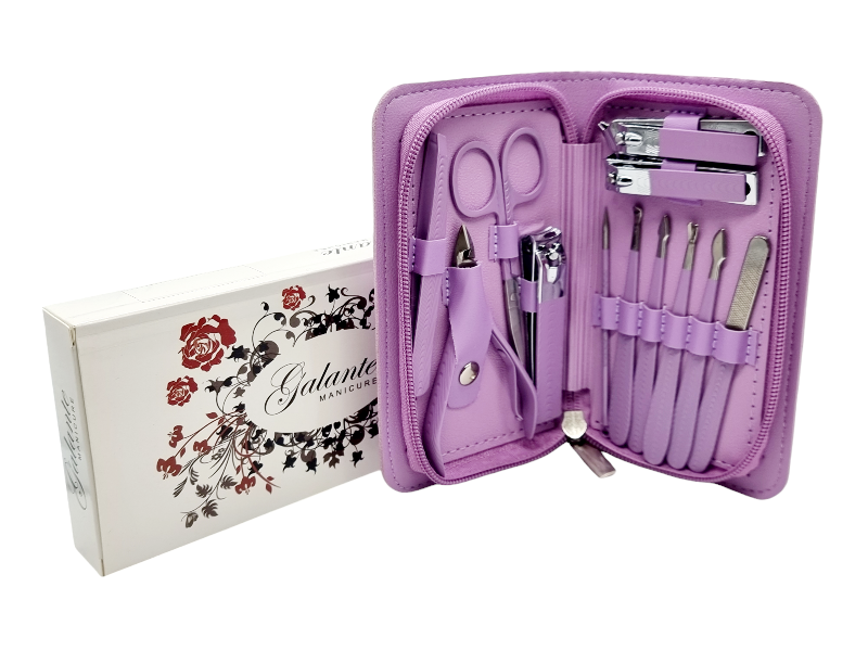 Trusa Manichiura si Pedichiura,Mauve-12 piese - imagine 2