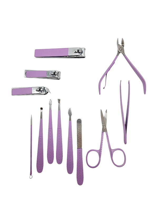 Trusa Manichiura si Pedichiura,Mauve-12 piese - imagine 4