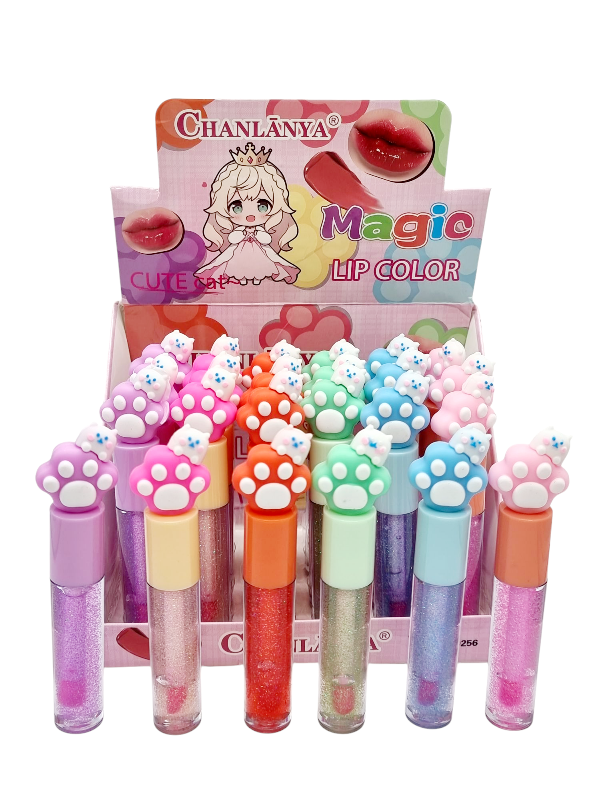 Luciu de Buze cu Sclipici,Magic Color,CHANLANYA-cute cat COD 9256