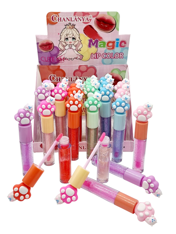 Luciu de Buze cu Sclipici,Magic Color,CHANLANYA-cute cat COD 9256 - imagine 4