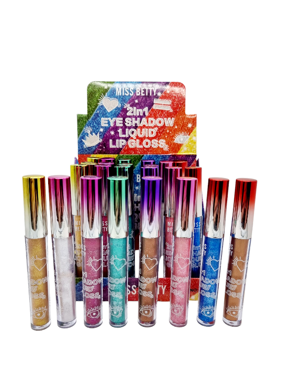 Luciu de Buze cu Sclipici si Eyeshadow 2in1,MISS BETTY-COD 579
