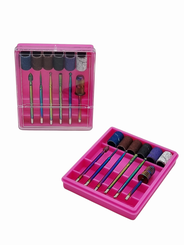 Set 6 Capete Freza Unghii-Pink
