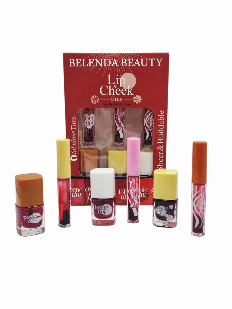 Set Lip&Cheek Tints,Sheer&Buildable,BELENDA BEAUTY