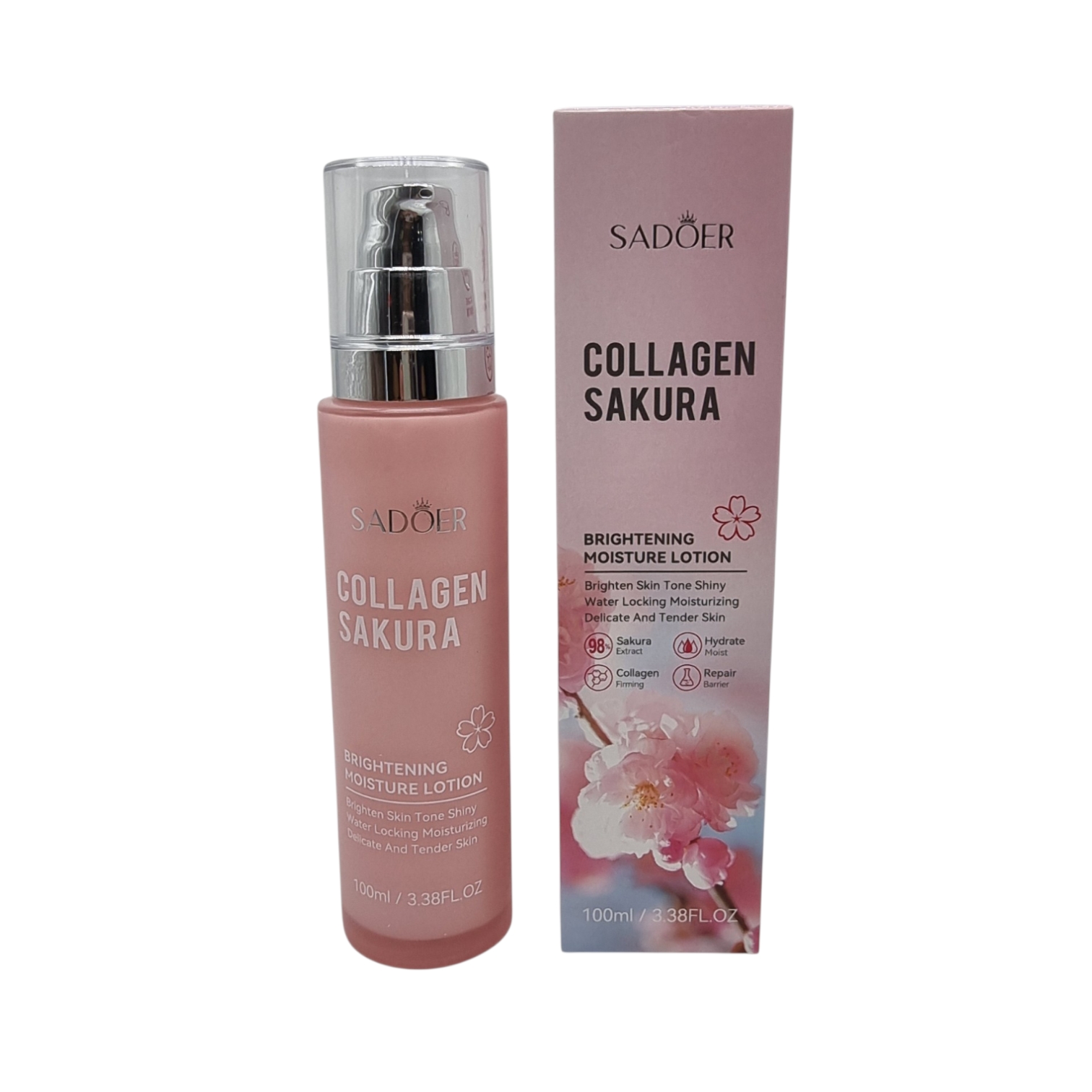 Toner Facial cu Collagen Sakura Brightening Moisture cu Flori de Cirese