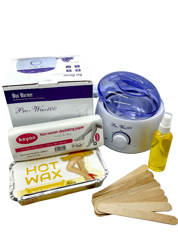 Kit Epilare cu Ceara Natural, 1 x 250 g Ceara, 1 x Incalzitor Ceara, 1 x Ulei dupa Epilare, 1 x Set 10 Spatule