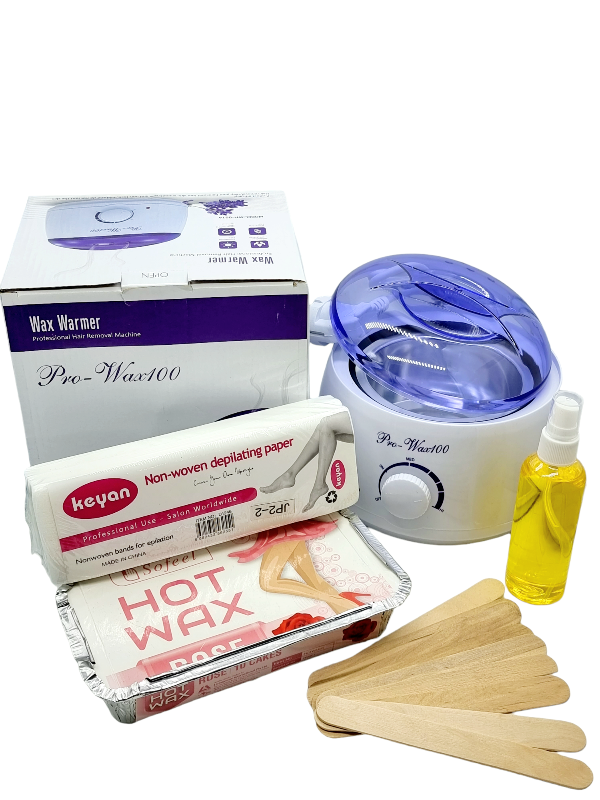 Kit Epilare cu Ceara Rose, 1 x 250 g Ceara, 1 x Incalzitor Ceara, 1 x Ulei dupa Epilare, 1 x Set 10 Spatule