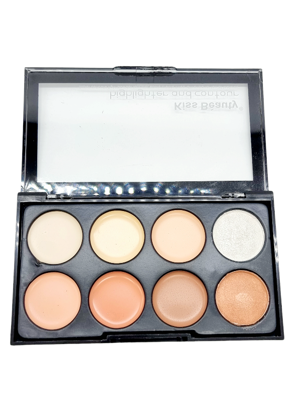 Paleta Contur, Iluminator si Pudra Bronzanta,KISS BEAUTY - imagine 3
