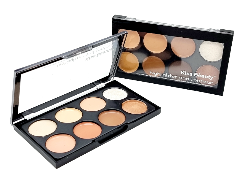 Paleta Contur, Iluminator si Pudra Bronzanta,KISS BEAUTY - imagine 5
