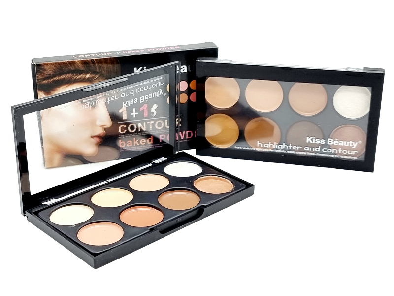 Paleta Contur, Iluminator si Pudra Bronzanta,KISS BEAUTY - imagine 6