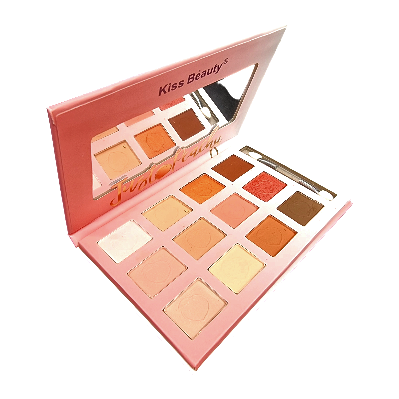 Paleta Farduri de Pleoape,Just  Peachy,KISS BEAUTY -12 culori